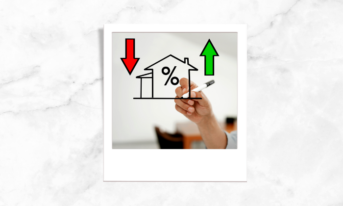 A photo illustration of how mortgage rates changes