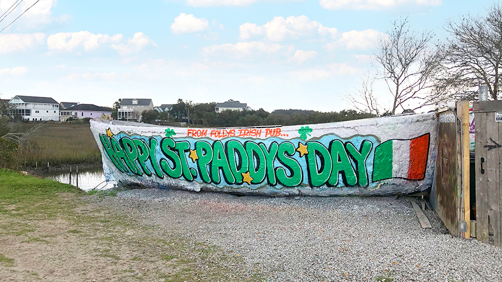 st paddy day boat in folly beach sc