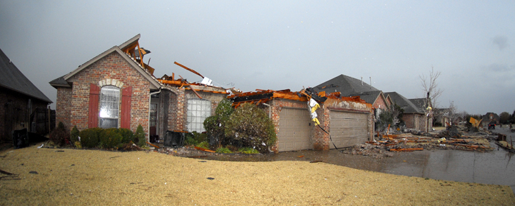 Exterior Home Damage Caused By Hurricane