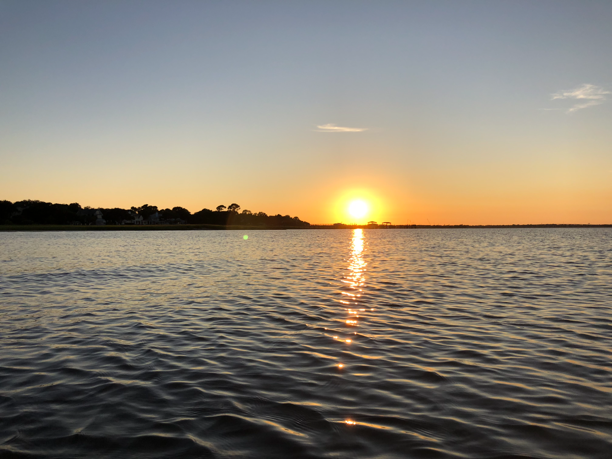 sunset on folly beach sc