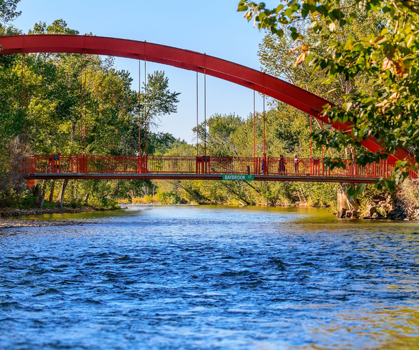 Red Bridge Over Boise River