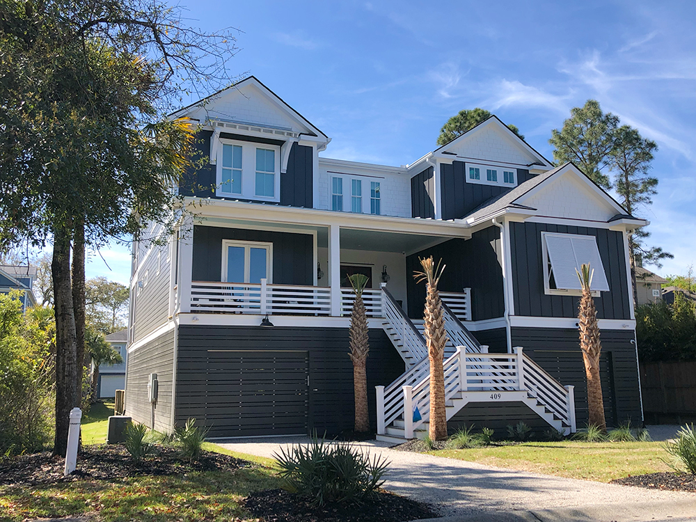 large gray home in sunset point folly beach sc