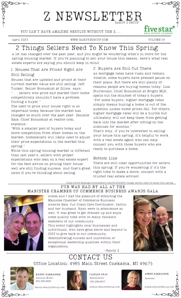 April 2023 Randy Z Newsletter