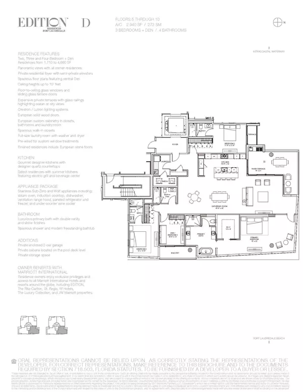 RESIDENCE FEATURES Two, Three and Four-Bedroom + Den Residences Edition D Plan