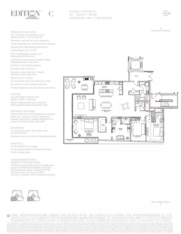 RESIDENCE FEATURES Two, Three and Four-Bedroom + Den Residences Edition C Plan