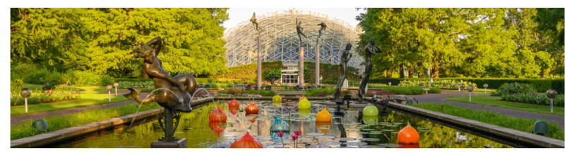Looking at the biodome at the Botanical Gardens in St Louis Missouri