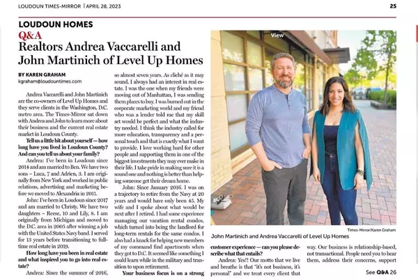 Loudoun Times Mirror - Market 411,Andrea & John