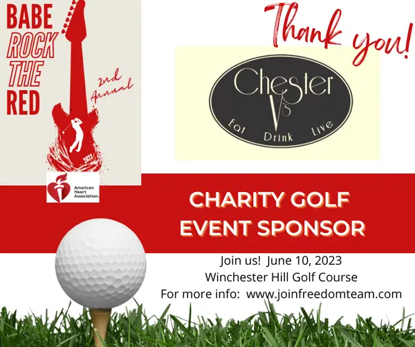Thank you Chester V's for your donation to Babe Rock the Red!,Freedom Team