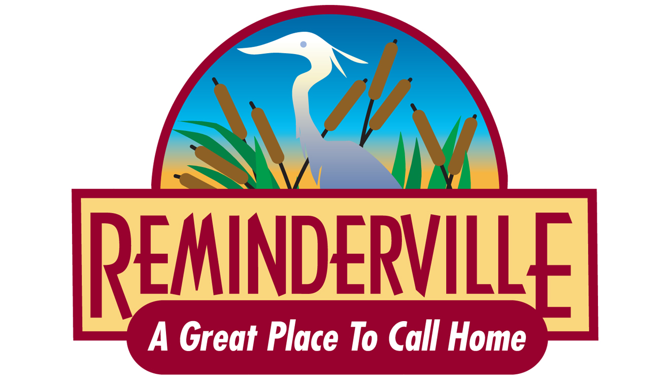 Reminderville Logo, featuring a crane bird that reads "Reminderville a Great Place to Call home" located near homes for sale in Reminderville Ohio