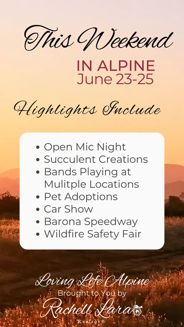 What to Do In Alpine This Weekend June 23-25,Rachell Lara