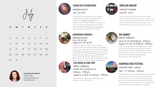 Event Calendar - July/August,Josee Savard