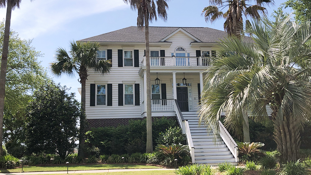 raised souther style home in folly beach sc