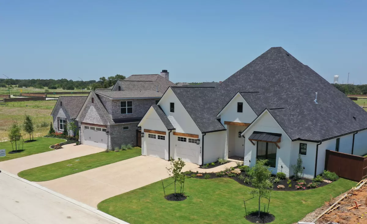 Homes in the beautiful Greens Prairie Reserve neighborhood in College Station, Texas.