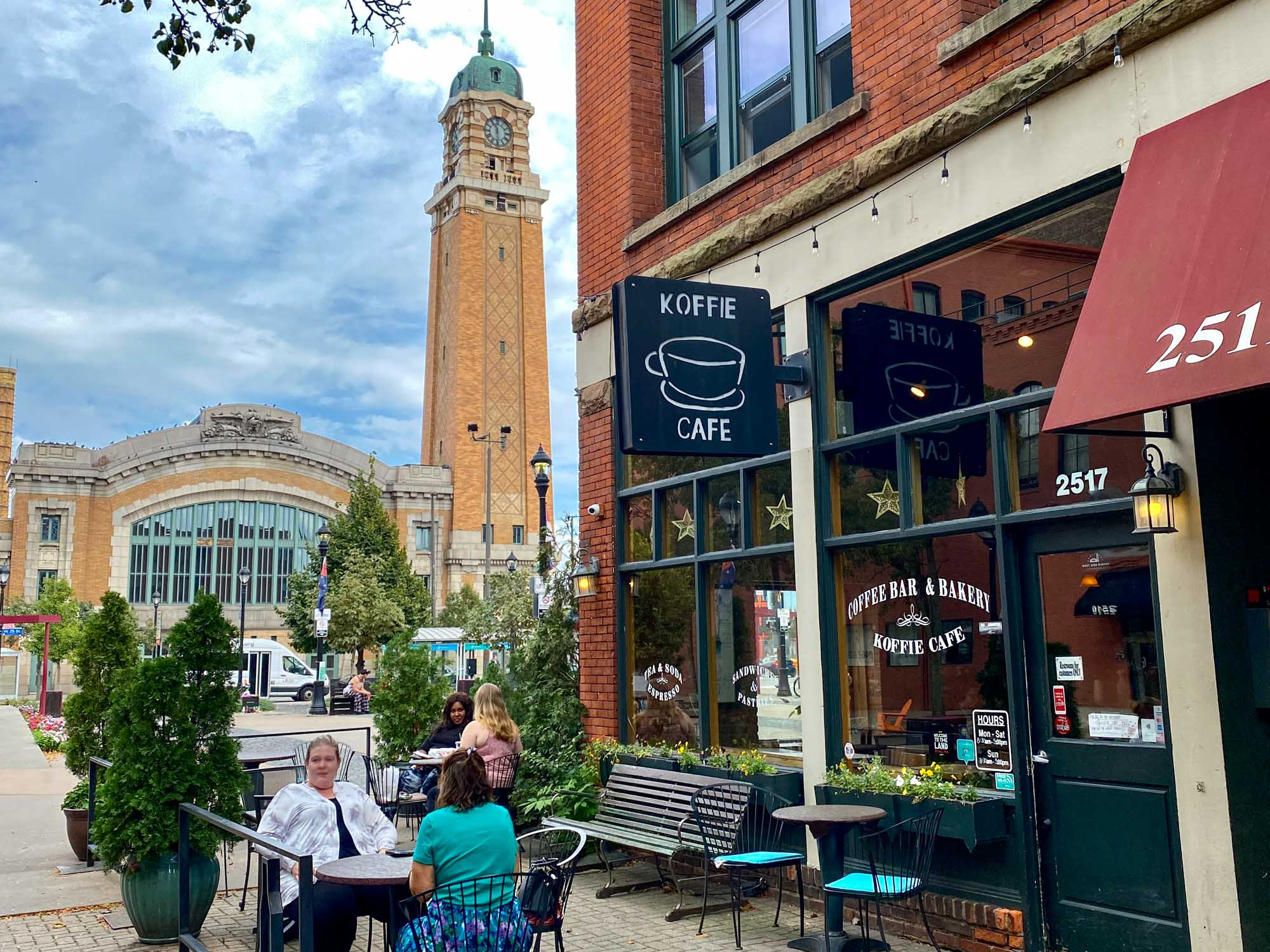 landscape view of the front of Westside Market located near homes for sale in Ohio City Ohio