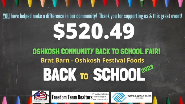 YOU helped us make a difference in Oshkosh!,Freedom Team