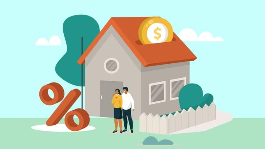 "Image showing a modern Miami home with a rising arrow graphic, symbolizing increased equity for homeowners in Miami's thriving real estate market."