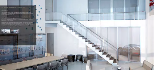 porsche design tower interior glass windows render