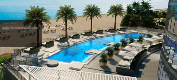 porsche design tower pool beach render
