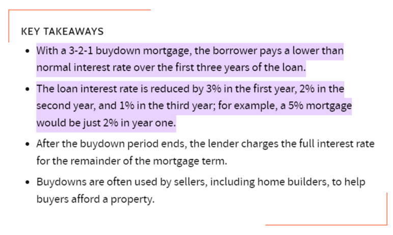 mortgage rate buydown takeaways