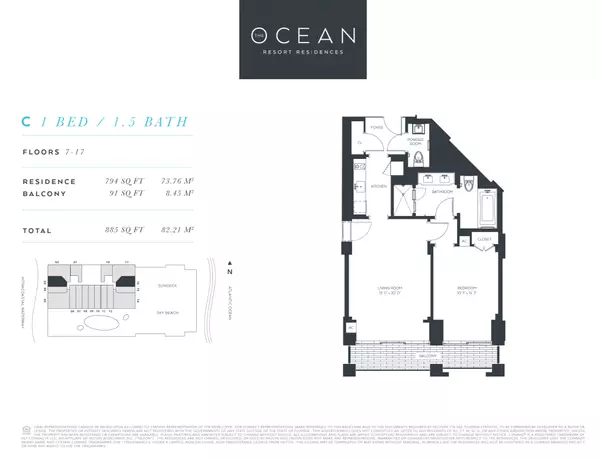 C 1 BED / 1.5 BATH