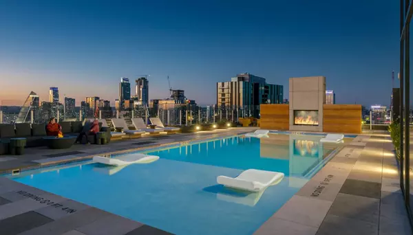 natiivo austin condos for sale pool at night