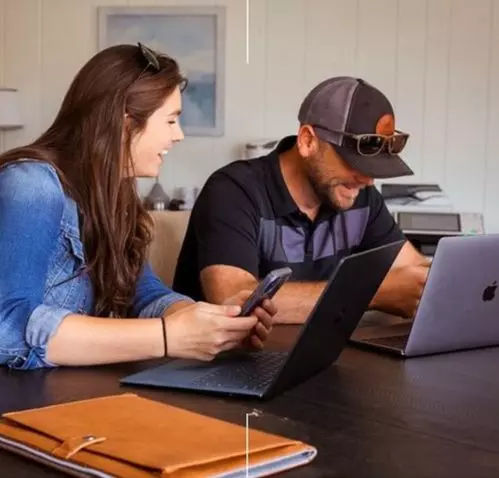 Brittany Wenninger and her friend and mentor, David May, joining forces for a productive and inspiring work session.