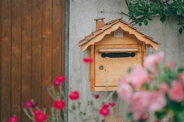 wooden mailbox