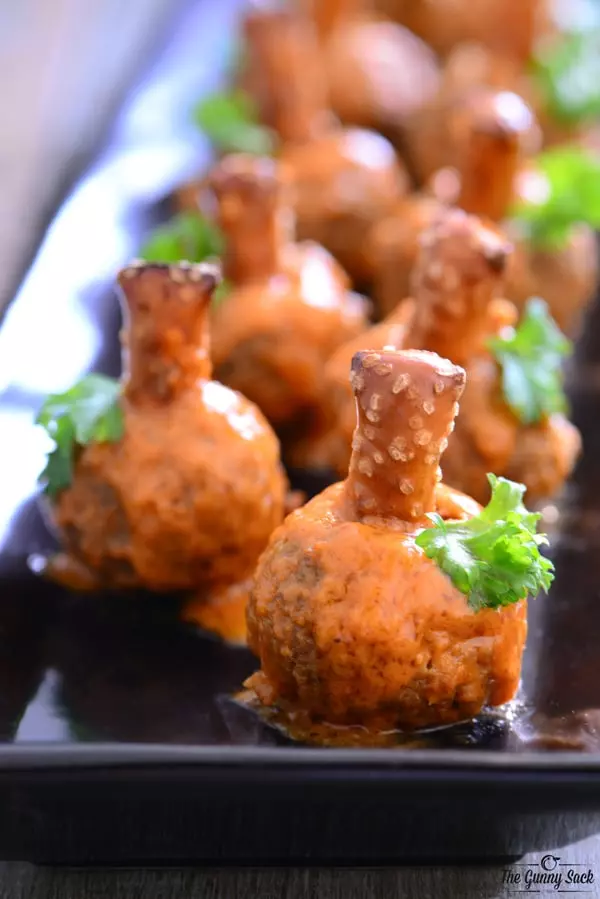 feature image of Buffalo Meatball Pumpkins