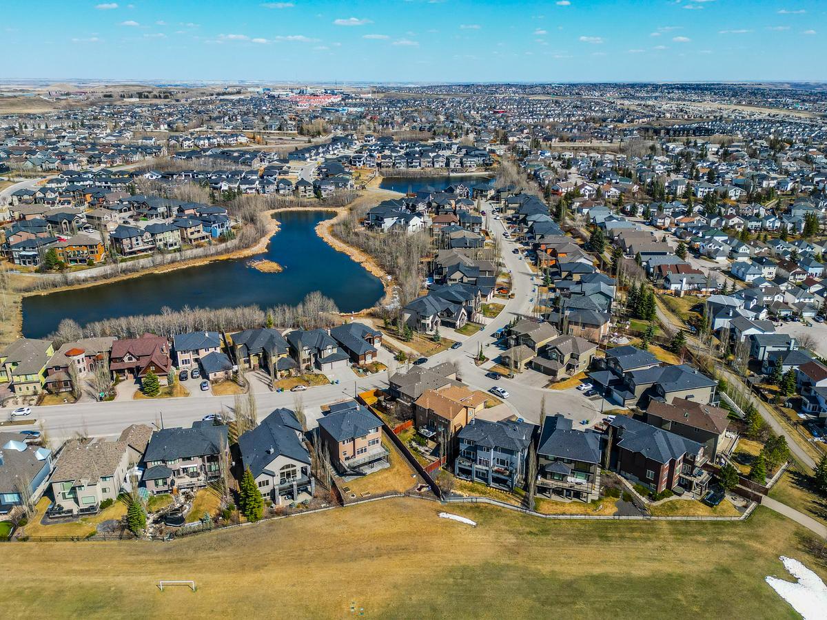 Drone picture of Rocky Ridge in Calgary AB