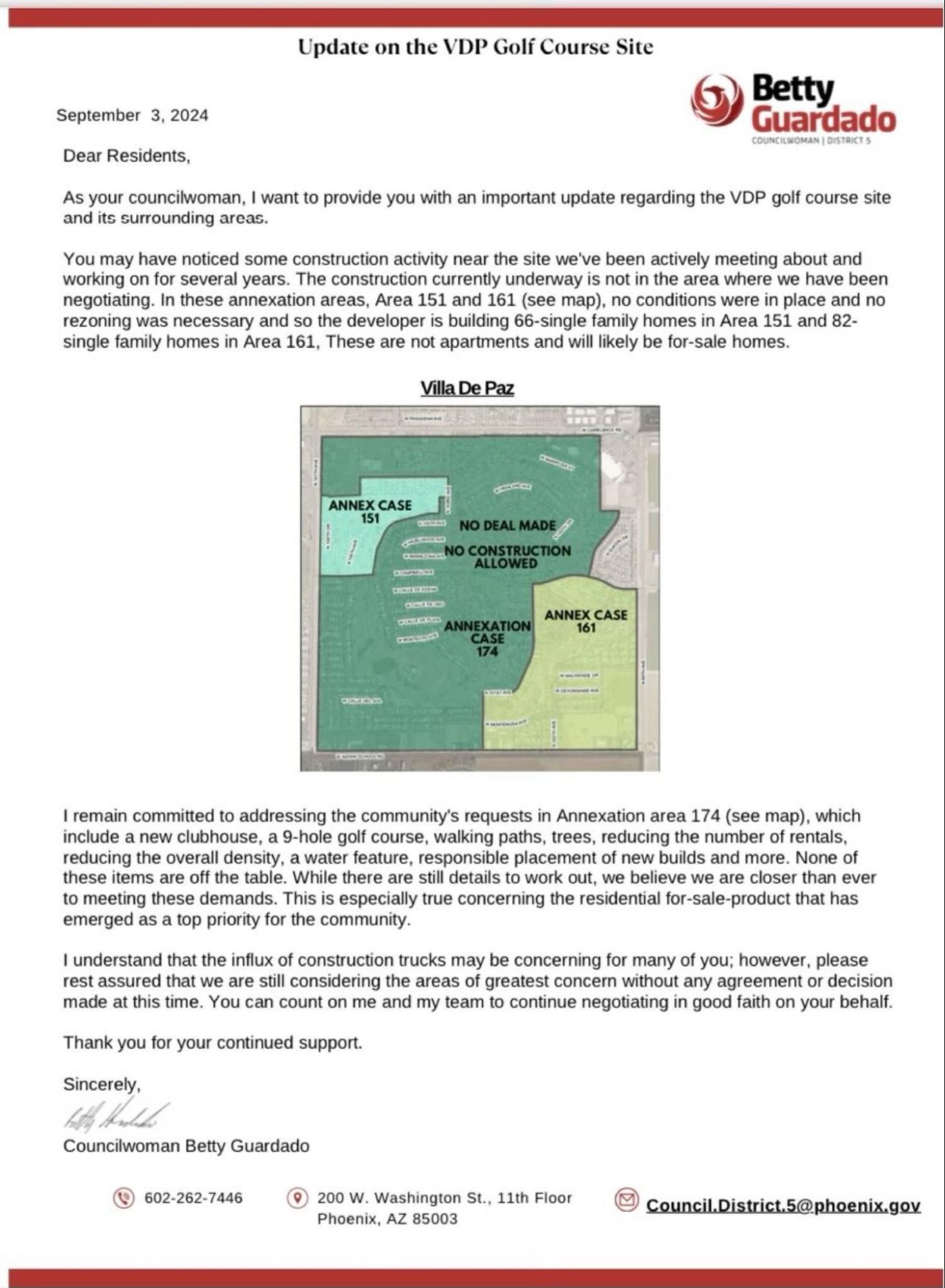 Villa De Paz Golf Course Development Update