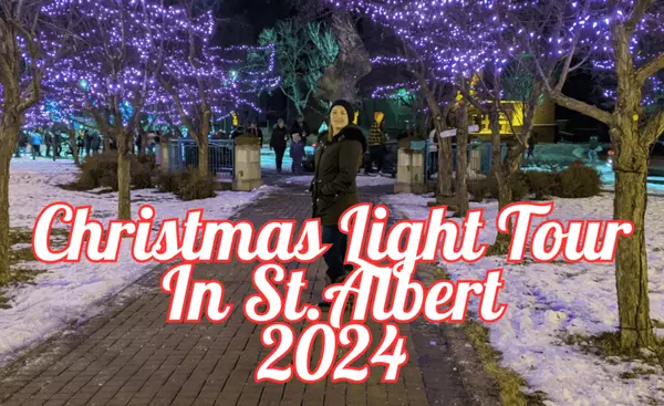 feature image of Christmas lights in St.Albert Alberta 2024