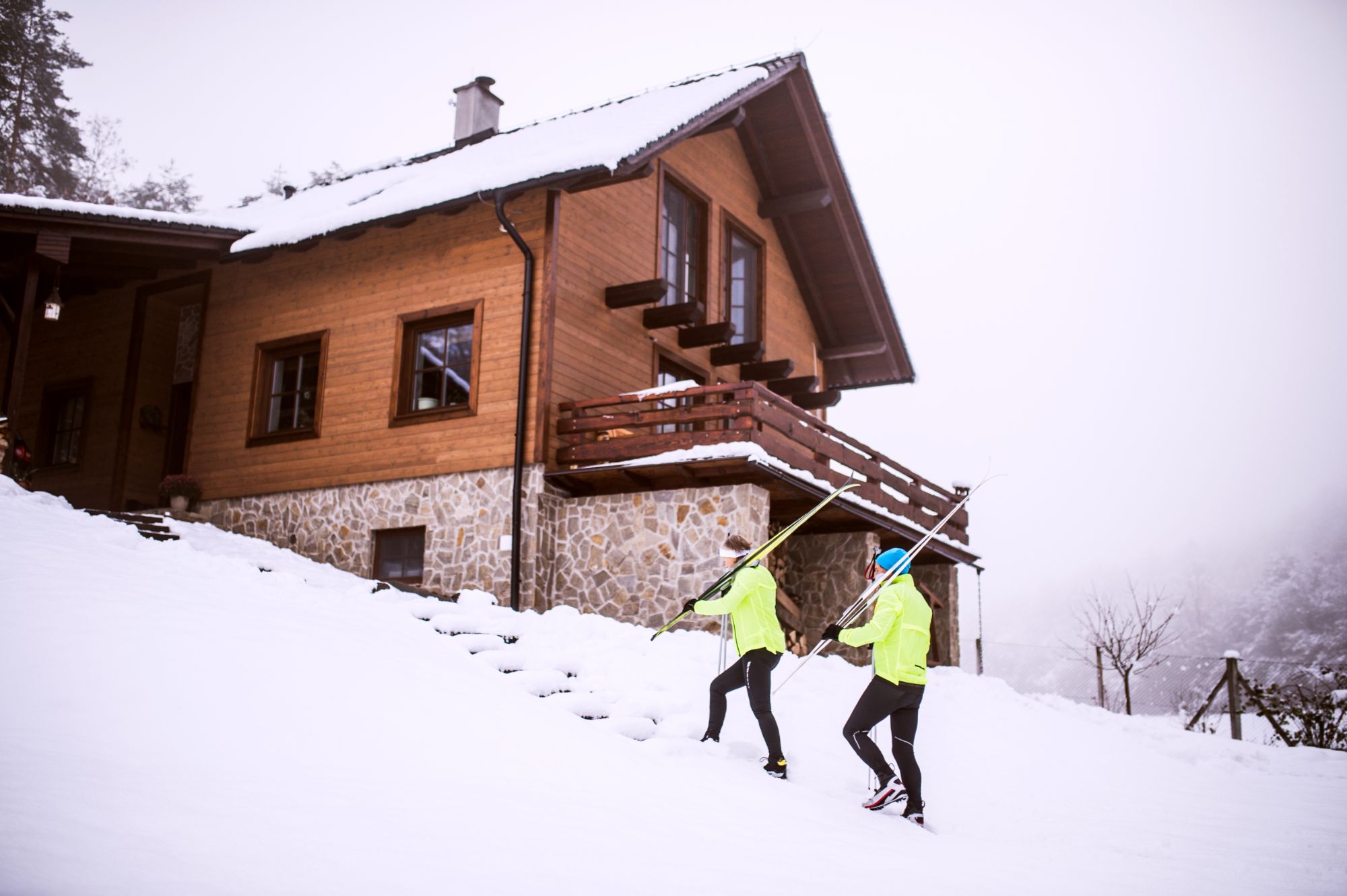 House with ski-in-ski-out access