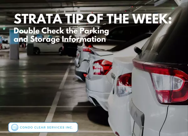 feature image of Strata Tip of the Week - Double Check the Parking and Storage Information