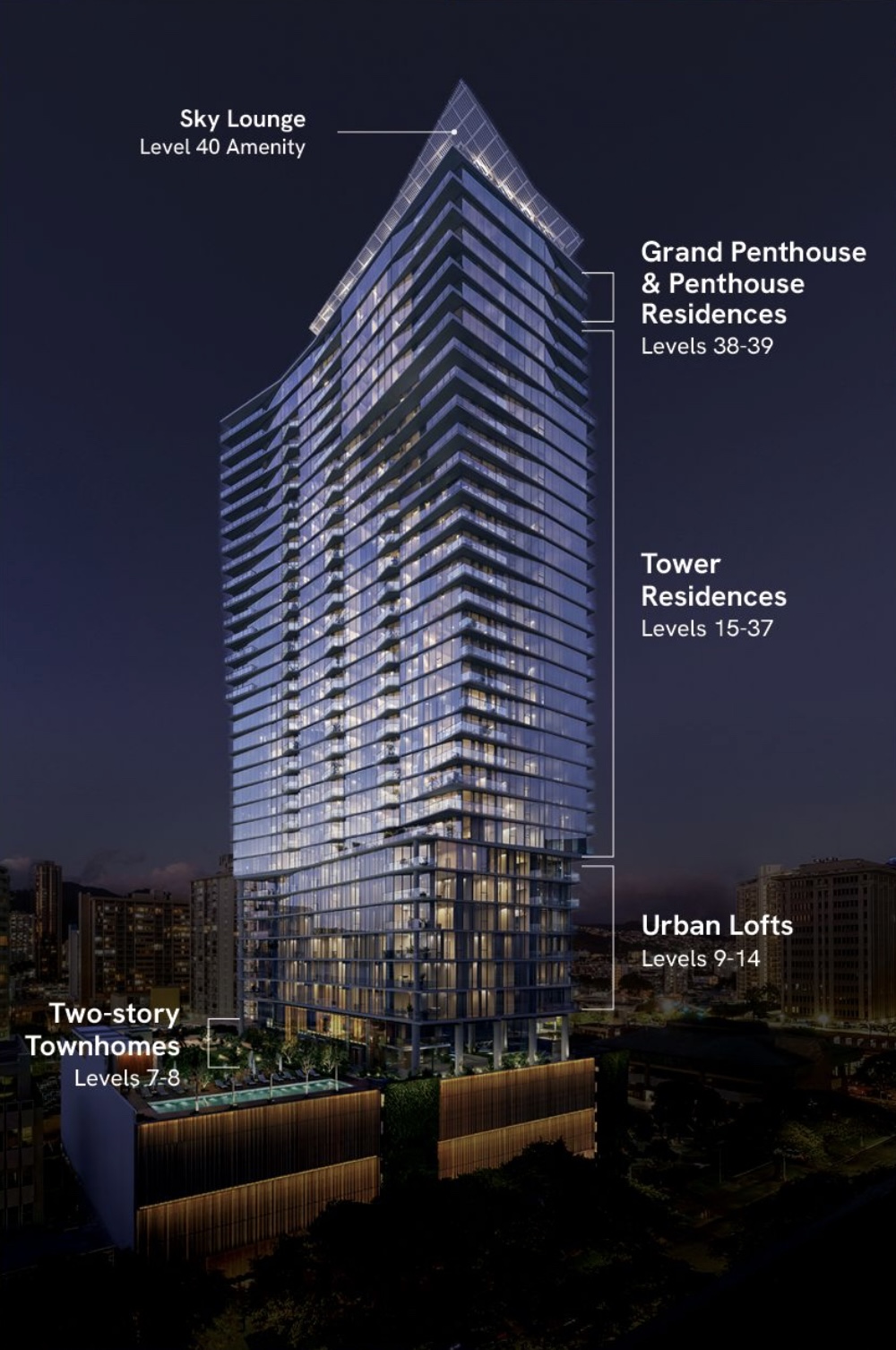 Muse Honolulu Residence Locations