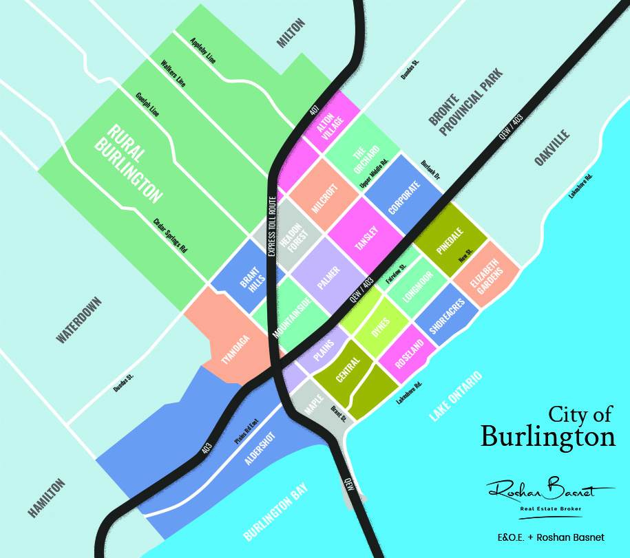 Burlington Neighbourhood Map