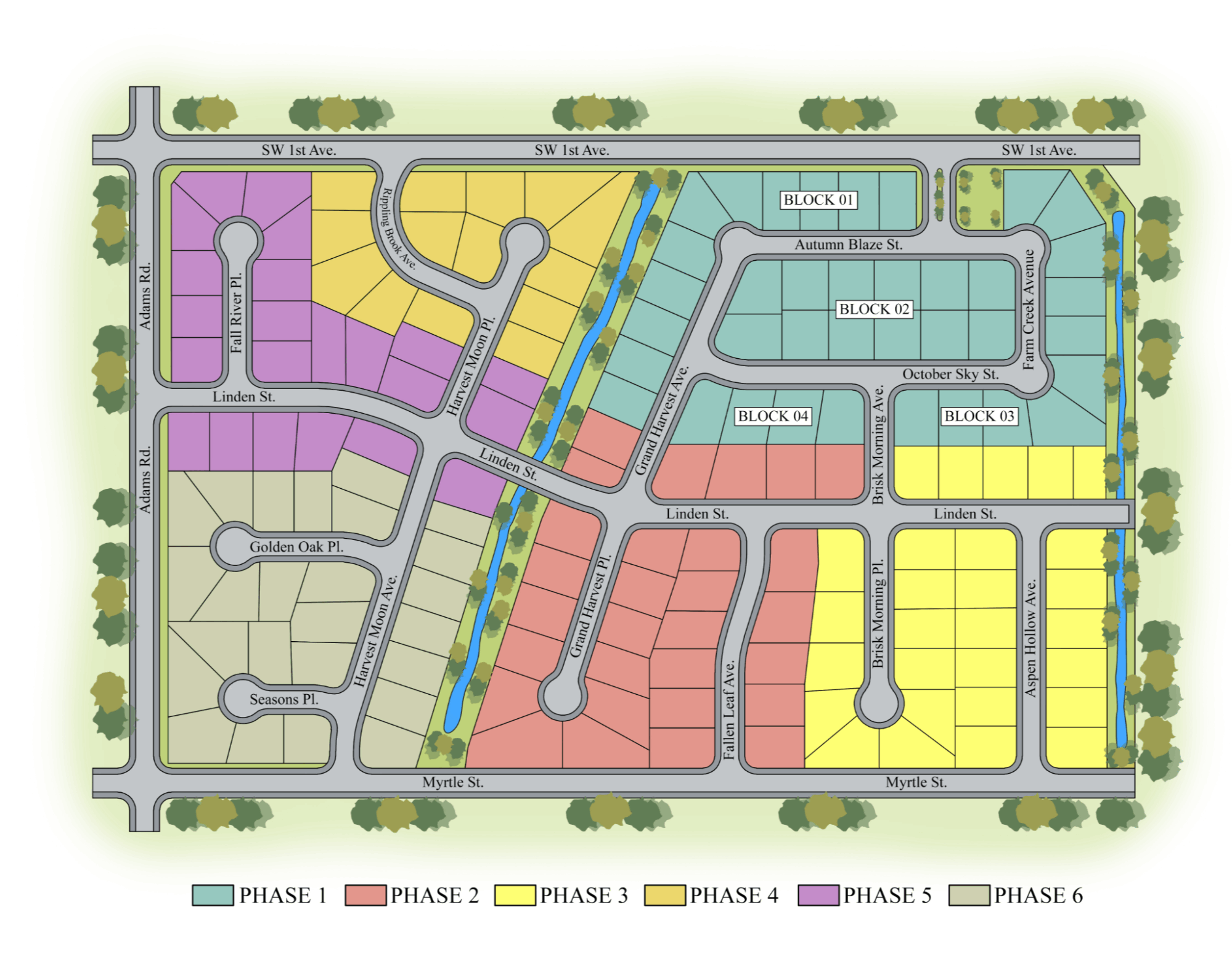 HARVEST CREEK NEW PLYMOUTH IDAHO MASTER PLAT MAP