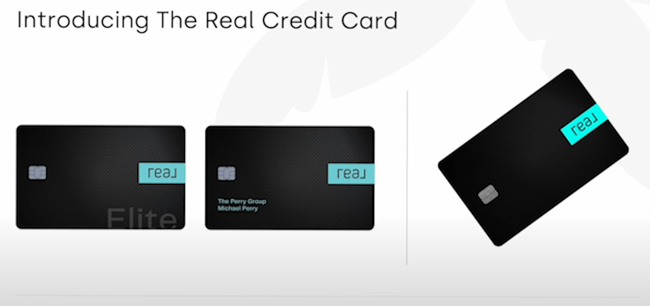 Introducing the Real Credit Card by Real Broker, featuring sleek black design with customizable details for agents. This credit card offers exclusive benefits for Real Broker agents, including rewards, cashback, and seamless integration with the Real Wallet for easy tracking of expenses and commissions. The Real Credit Card is designed to streamline financial management and provide agents with a convenient, all-in-one solution for their business and personal transactions.