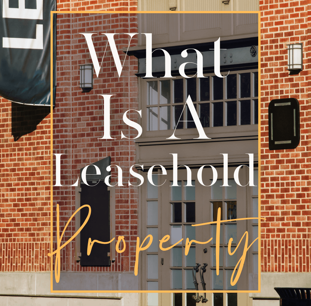 Illustration of a lease agreement contract with a residential property in the background