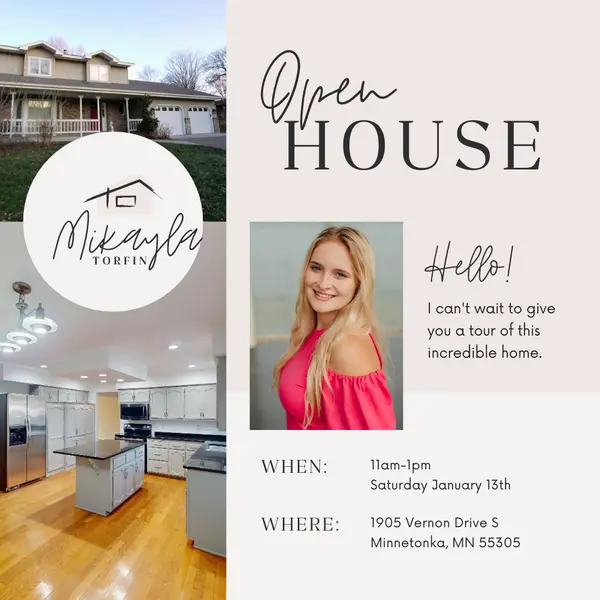 OPEN HOUSE! Sat. Jan. 13th in Minnetonka 11am-1pm,Chuck Carstensen