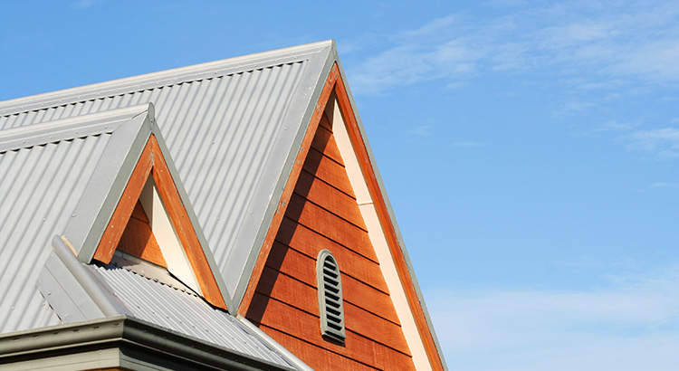 Metal roof of a home