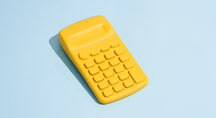 Simple yellow calculator