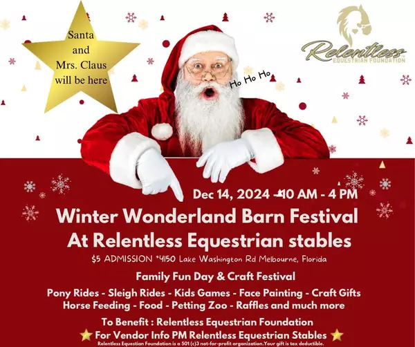 feature image of Join Us for a Heartwarming Winter Wonderland Barn Festival at Relentless Equestrian Stables!