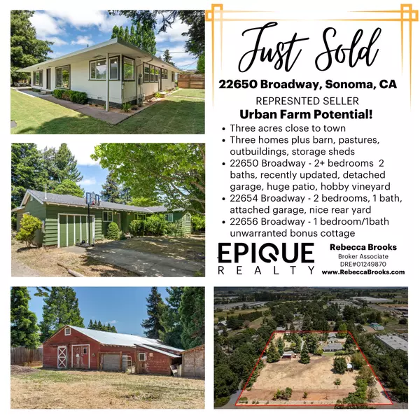 feature image of Just Sold! Investment Opportunity in Sonoma, CA 