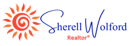 Sherell Wolford Realtor with Swirling Sun Logo