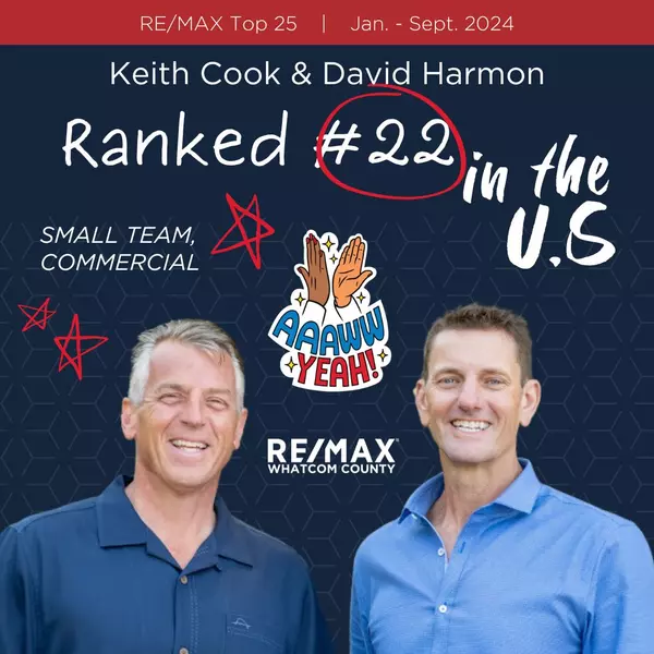 Keith Cook & David Harmon Among RE/MAX Top 25 Small Team Commercial Leaders in the U.S.!