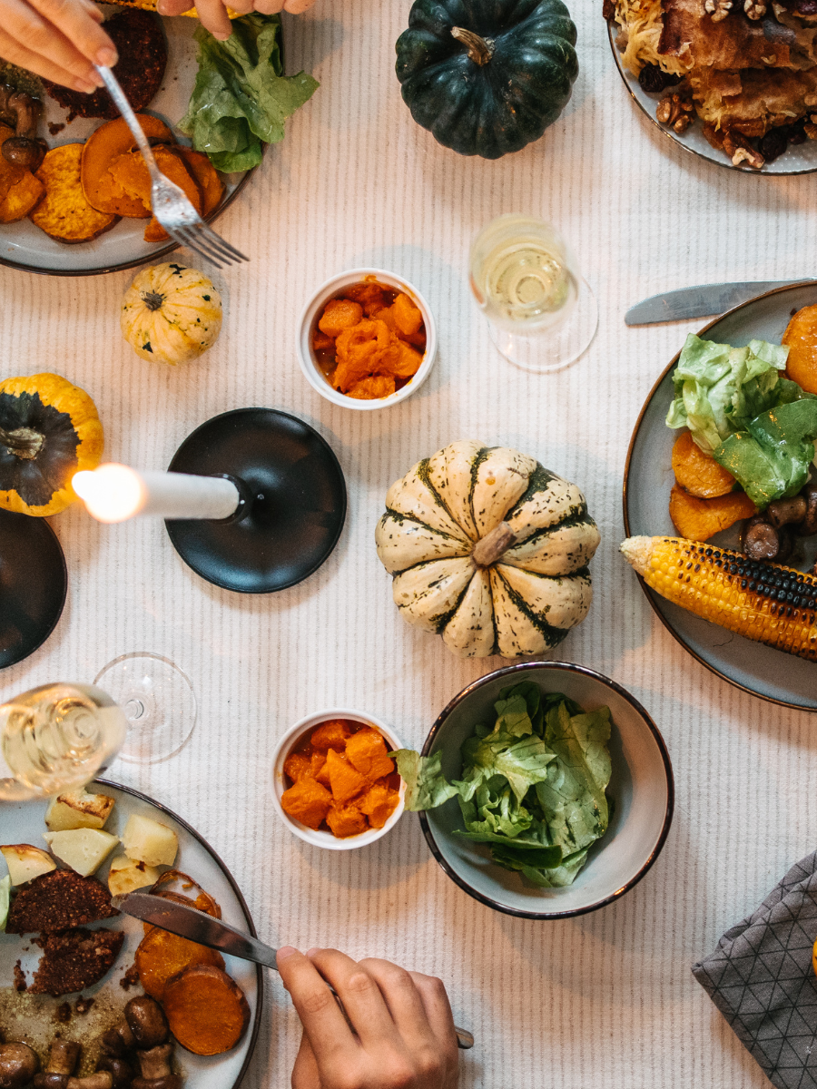 serving vegan thanksgiving 2024 dinner