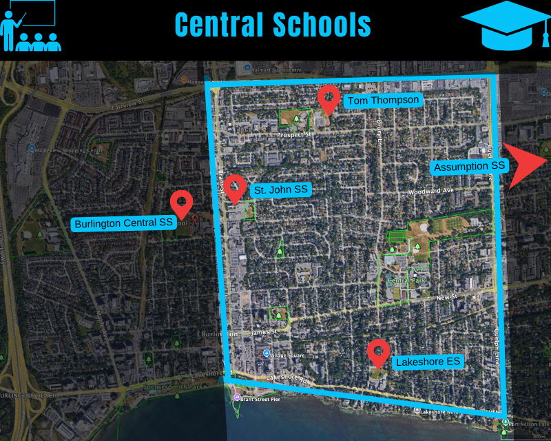 Schools in Central Burlington