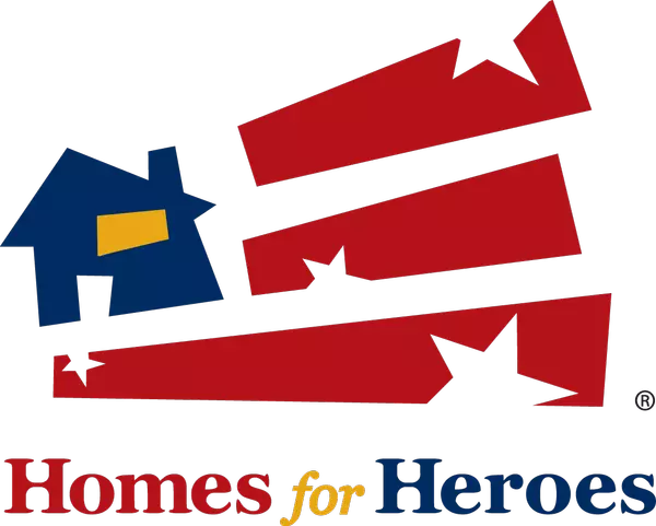 Image promoting Homes for Heroes, a program offering savings and rewards for community heroes, including military members, veterans, firefighters, police officers, healthcare professionals, and teachers, in appreciation of their service.