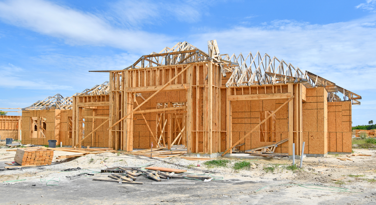 new construction home frame