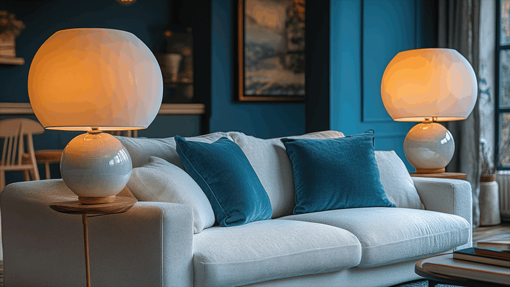 LED light bulbs in a modern Charleston home fixture.